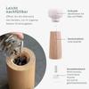 Wooden and Ceramic Salt and Pepper Grinder - Pepper Shaker Shape Spice Grinder with Adjustable Grind