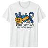 Peace Love T21 Down Syndrom Bewusstsein T Shirt Autismus Soziale Ursache Vintage Streetwear Versatile Homme Soft