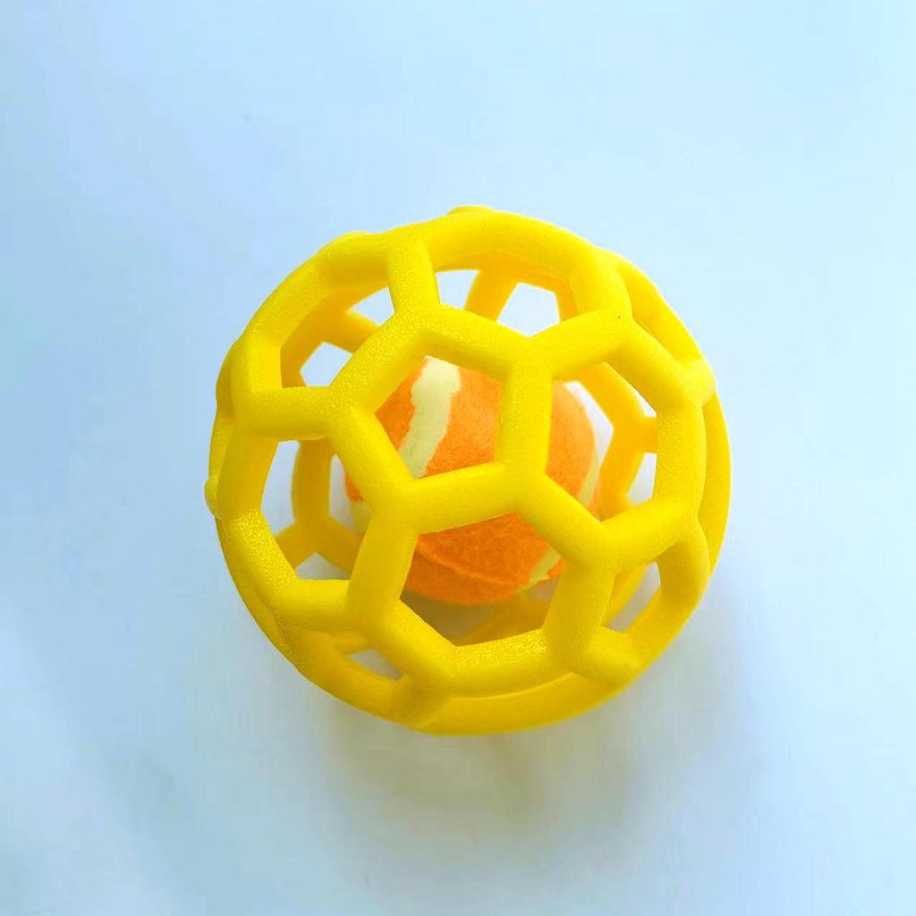 TPR Gumový dutý míček hračka pro mazlíčky s vánočním zvonkem pro štěňata a kočky