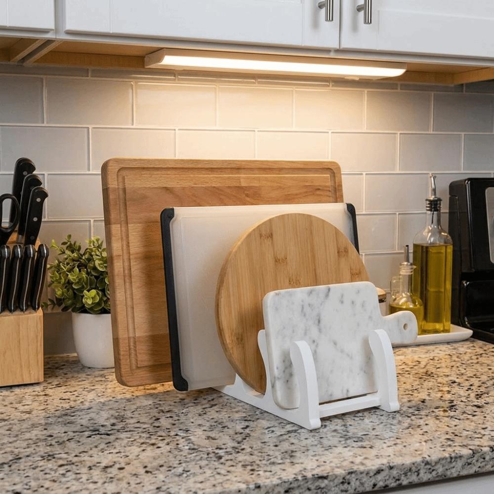 Plastic Pot Lid Rack Large Capacity Vertical Pan Lid Storage Rack  for Kitchen