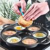 Non-Stick 7 Hole Omelette Pan Efficient Kitchen Frying Pan Multipurpose Fried Eggs Pot  Meatloaf