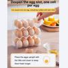 3 Tier Egg Storage Box For Refrigerator Door 24 Grid Reversible Egg Tray Kitchen Organizer Side Mount Space Saving Rack Storage