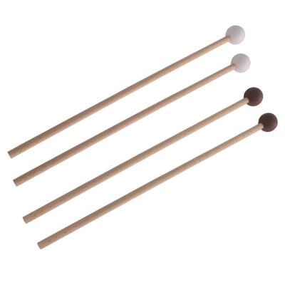 2 Pieces Marimba Mallets Wood Mallets Multipurpose Beginners Xylophone Mallet Marimba Hammer for Bells Glockenspiel Woodblock