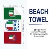 Italy National Football Print Beach Towel, Large Soft Quick Dry Towel for Beach Camping Swimming