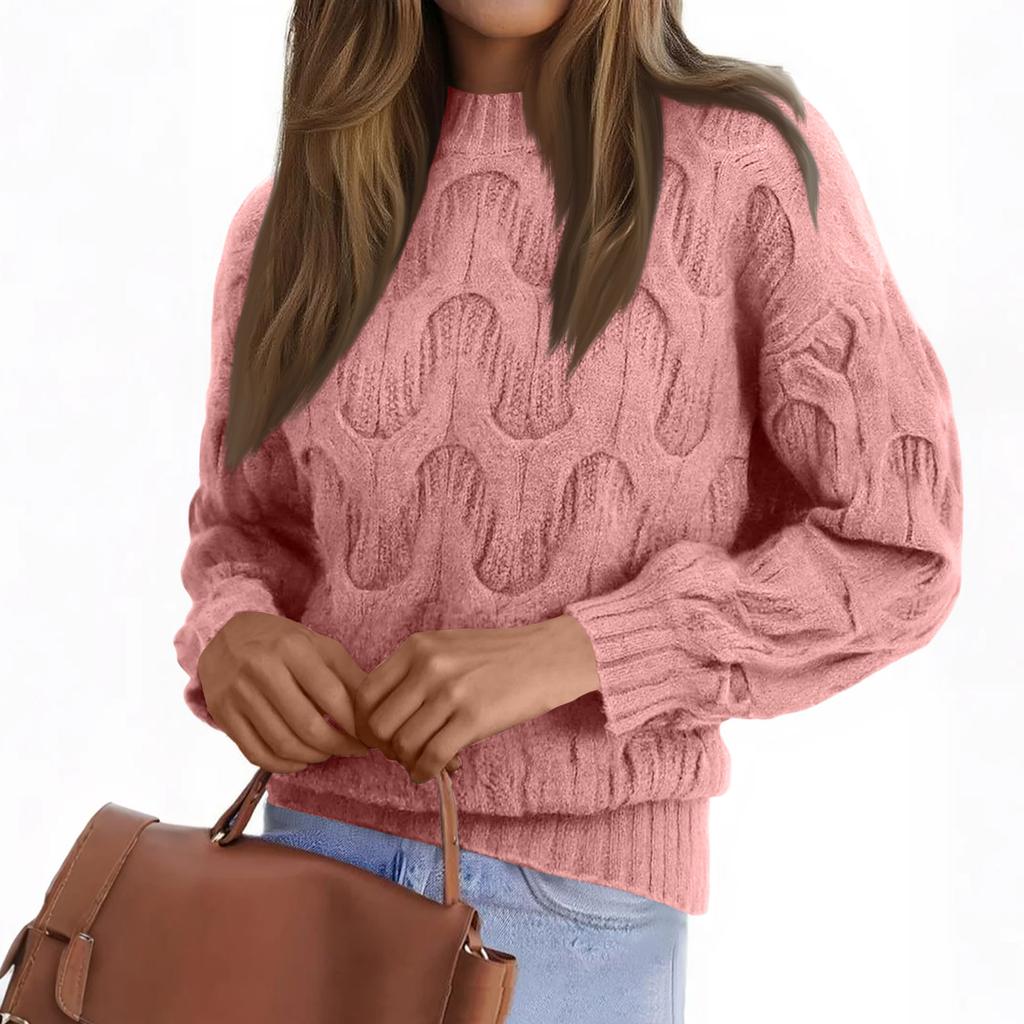 Damski sweter casualowy z luźnej dzianiny