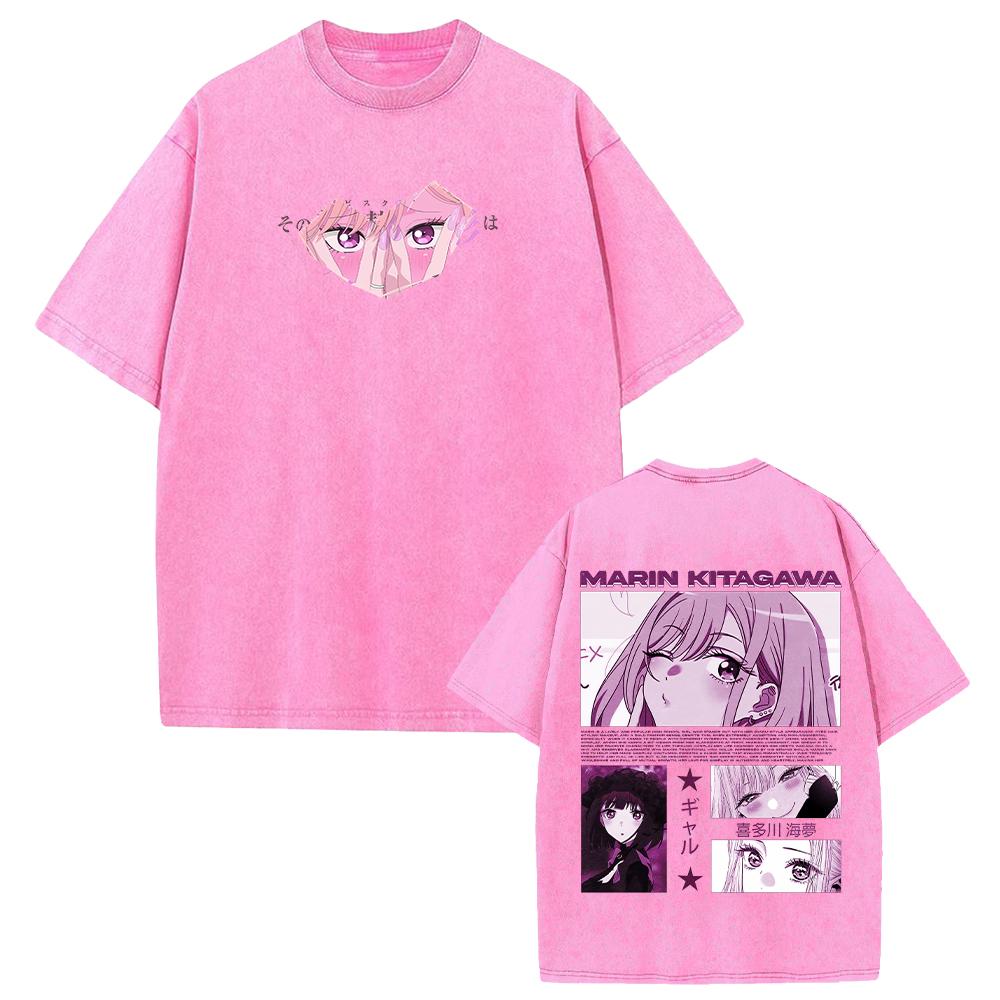 2026 Anime My Dress-Up Darling T-Shirt Marin Süß Bedrucktes Gewaschenes T-Shirt Herren Damen Kleidung Sommer Kurzarm Baumwolle T-Shirts Oberteile