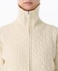 MUSINSA STANDARD WOMAN Women'S Cable Knit Zip-Up [Ivory]