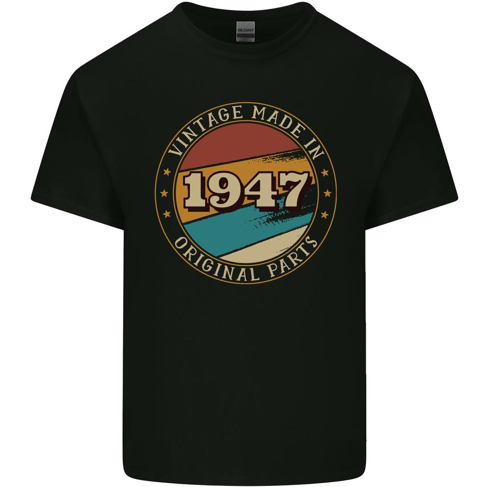 78th Birthday Vintage Made In 1947 Mens Light Cotton T-Shirt