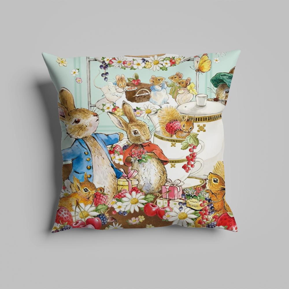 Pillow Case luxurious home office, sofa decorative Multi sized car seat cushions, pillowcases Cartoon p-peter r-rabbit