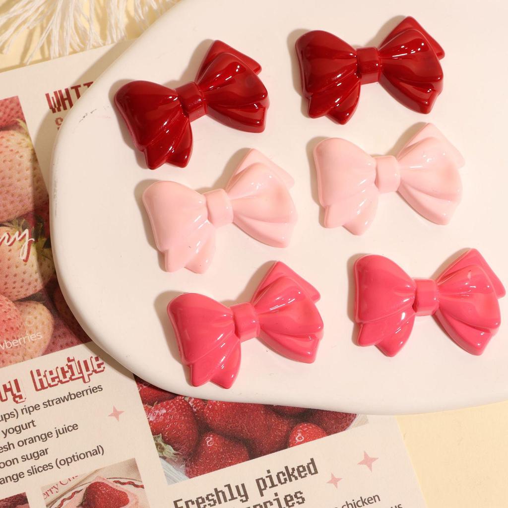 Macaron Colored Bow Acrylic Stickers & DIY Accessories Set
