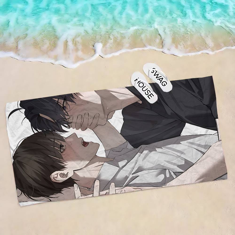 The Hunters Gonna Lay Low Bl Anime Beach Swimming Towel Soft Absorbent Washcloth Children's Gifts for Kids Travel Camping Gym