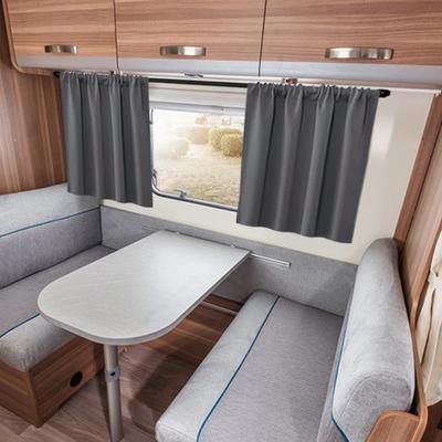 Perdele scurte cu 2 panouri pentru Bucătărie RV Draperii 100% opace Draperii Buzunar pentru tije Bloc de lumină Confidențialitate Perdele mici pentru fereastră