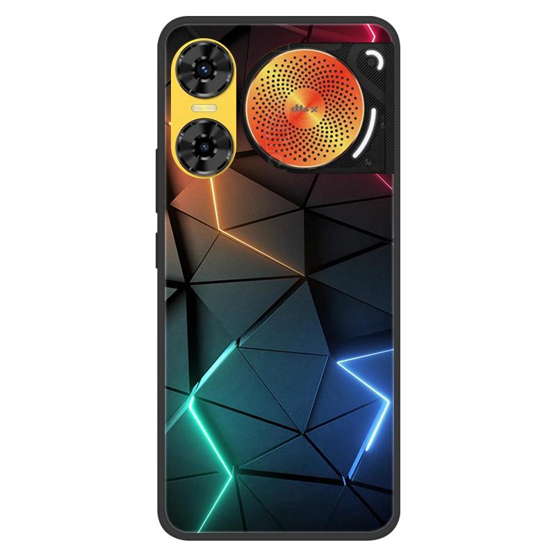 For ZTE Nubia Music 2 Case 2025 Soft Black Silicone Bumper Butterfly Painted Phone Cover for Nubia Music2 Cases Fundas Capa