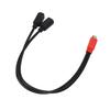 MINI DIN 6 Pin Male To 2 MINI DIN 6 Pin Female Cable Red Black Head MINI DIN 6 Pin Y Splitter Cable 1.0ft