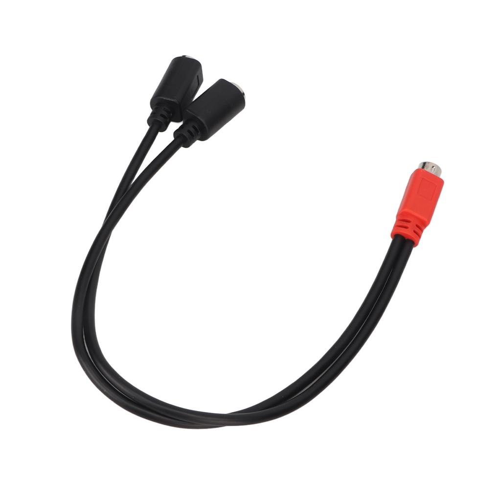 MINI DIN 6 Pin Male To 2 MINI DIN 6 Pin Female Cable Red Black Head MINI DIN 6 Pin Y Splitter Cable 1.0ft