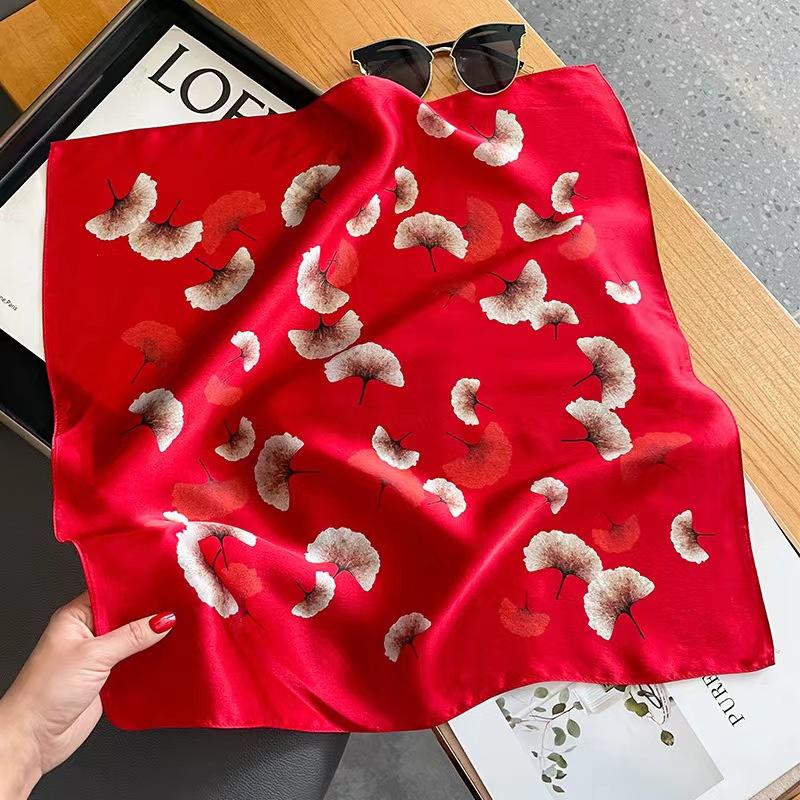 100% Echte Seide Schal Damen Design Quadratisch Kleines Taschentuch Haarband Stirnband Halstuch Damen Bandana