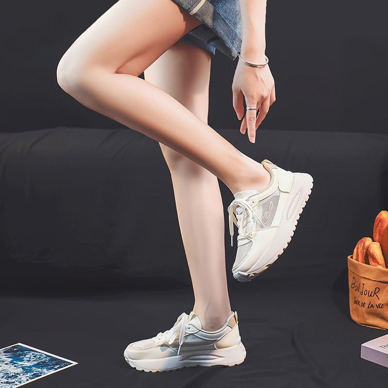 Dad Shoes Women's Summer Mesh Breathable Lightweight Soft Sole Sports Casual Shoes Student Running Shoes 9