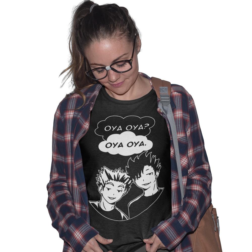 

Haikyuu Бокуто Куроо Оя Оя аниме бокуто куроо некома фукуродани новая футболка S