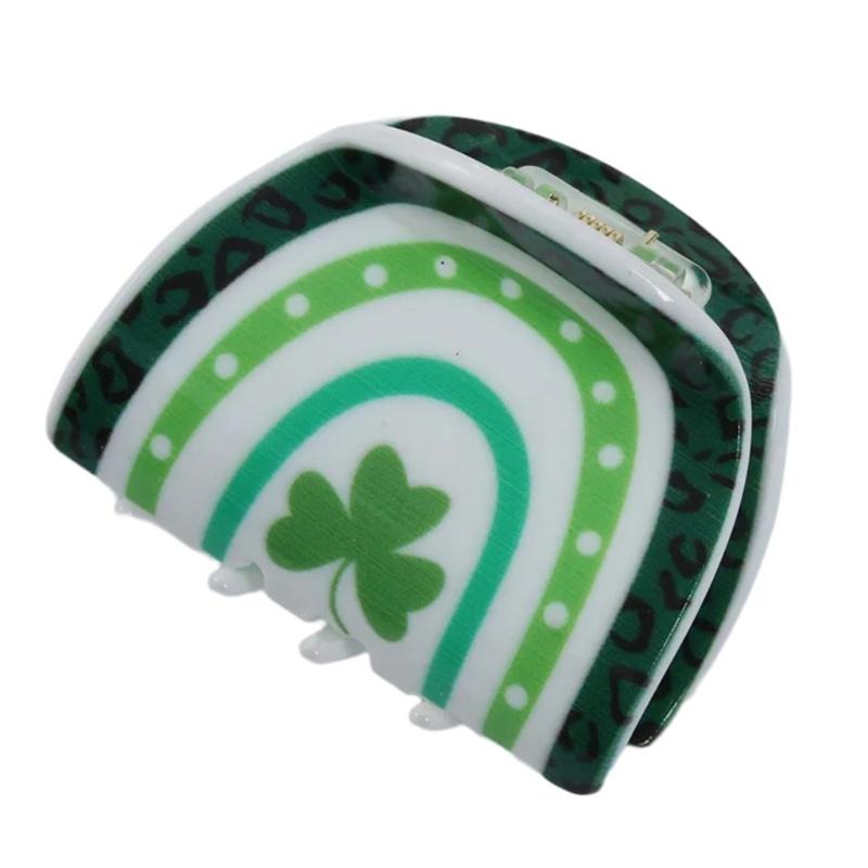 StPatricks Shamrock Hair Claw Clip Funny Claw Clip Hair Banana Barrettes NonSlip Girl Hair Clip PonytailClamp for Women