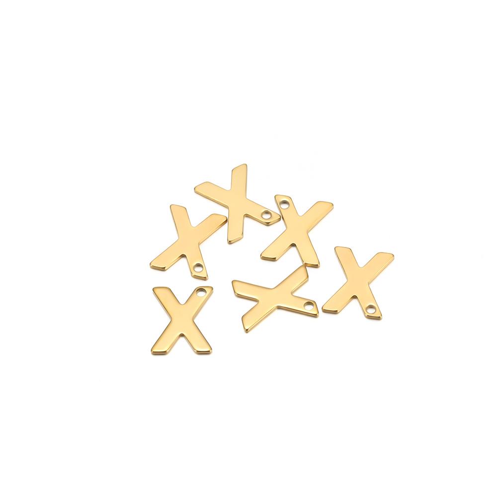 30pcs Stainless Steel Gold Color A-Z 26 Letter Pendant Alphabet Charms Pendant for DIY Jewelry Making Earrings Bracelet Necklace