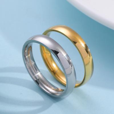Ball Arc Glossy Ring Cross-Border Zubehör Exquisite Ring Titan Stahl Paar Edelstahl Schmuck