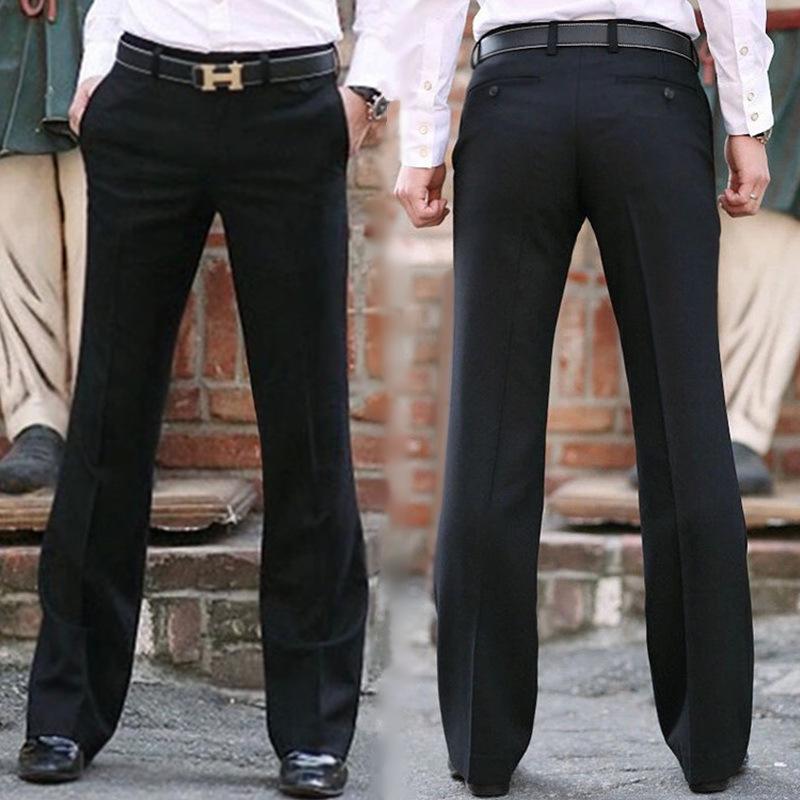 Original Design Korean Casual Flare Pants, Wrinkle-Free, Wide-Leg Suit Style for Young Men