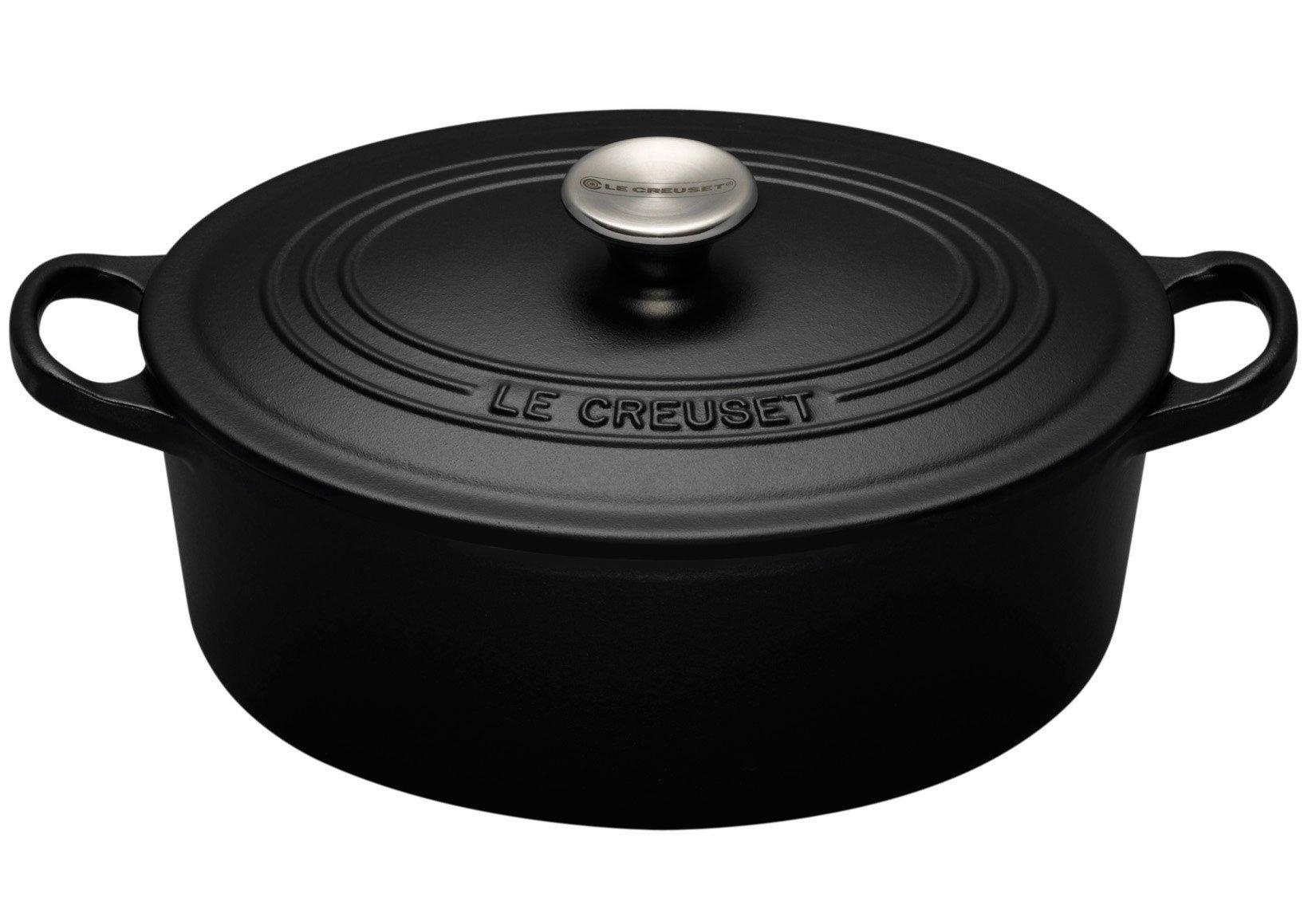 

Le Creuset Oval Cocotte 25 cm matte black Gas IH Oven Compatible