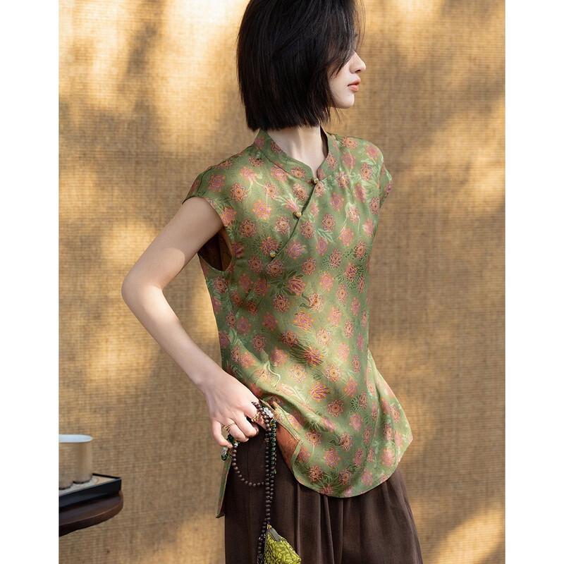 Demana Women s New Chinese Style Rayon Blouse L