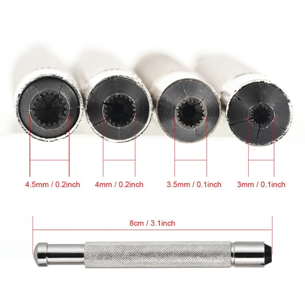 Praktický kovový navíječ korunky hodinek Nastavitelný 3-4,5 mm Pomocník pro korunku hodinek Nástroj na navíjení hodinek Mechanické hodinky
