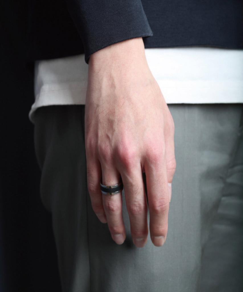 Scalettoblack Scb131 Black Check Ring