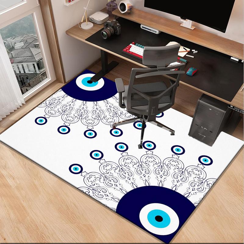 Eyes Pattern Design Art Office Rug Chair Mat, Entryway Carpet, Suitable for Front Door, Bedroom, Living Room, Desk, Holiday Gift