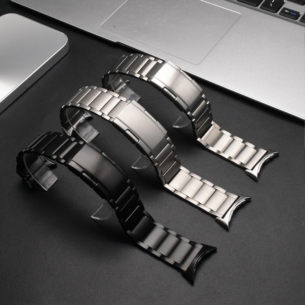Mans Titanium Band for Google Pixel Watch 4 45mm Accessories Luxury Metal Strap for Google Watch Pixel 3 45mm Watchband Bracelet