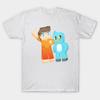 Men Black Print T-shirt Milo And Chip Merch No-Cut Heat Transfer Print Cotton Tshirt