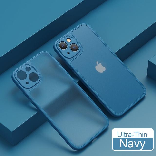 Luxury Ultra -Thin Matte Lens Protection Phone Case For Iphone 14 13 12 11 Pro Max Xr Xs Max 14plus Soft Shockproof Bumper Cover