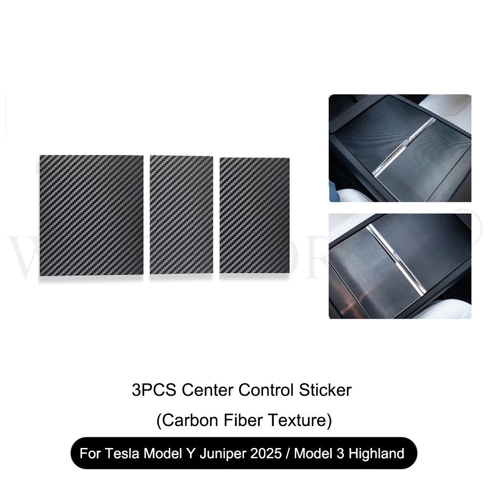 For Tesla Model Y Juniper & Model 3 Highland Center Console Panel Sticker Protective Film Scratch Protection Sticker Accessories
