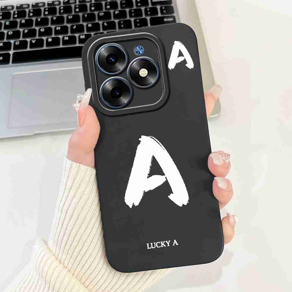 Luckly Letters For Infinix Smart 8 Cases Silicone Soft TPU Shockproof Cover For Infinix Smart 8 7 6 Smart8 Smart7 Smart6 Case