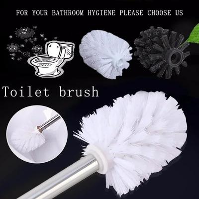NEW Household Bathroom Universal Replacement Toilet Brush Head Holder White Black Clean Spare Brushes Tool Toiletborstel