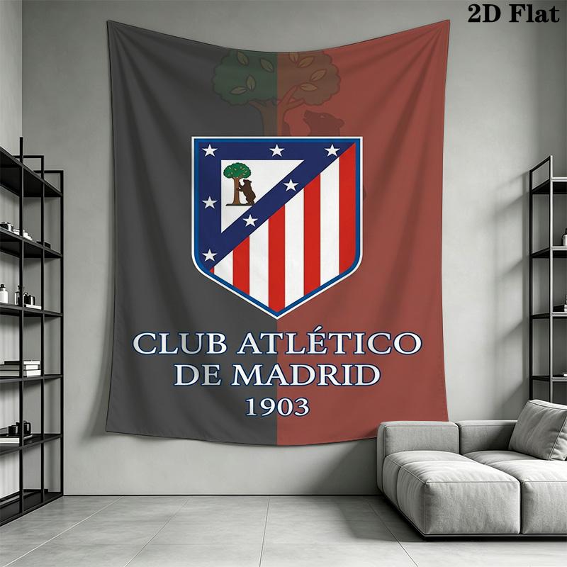Club Atltico De Madrid Crest Threepiece Set 1 Duvet Cover 2 Pillowcase Without Core Bedding Set Soft And Comfortable