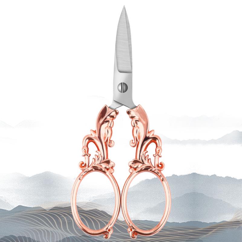 Embroidery Scissor Tailor'S Scissors Electroplated Retro Small Scissors DIY Apparel Sewing Supplies Arts&Crafts Office Scissors