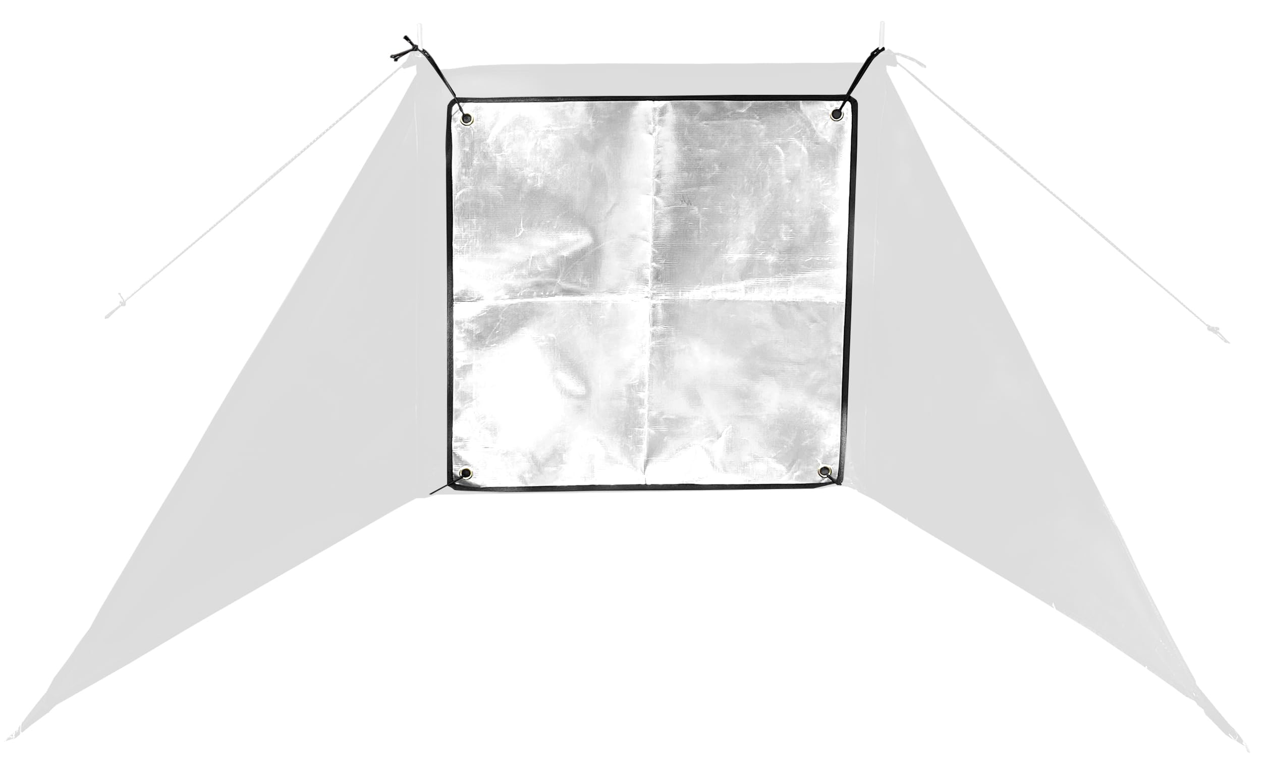 ZEN Camps Fire Protection Campfire Windbreak Reflector Windbreak Windscreen Flame Retardant High Heat Resistant Campfire Windbreak (Aluminum Reflector