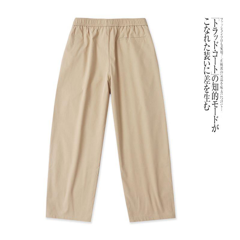 Casual Daddy Pants Summer and Autumn New Foreign Trade Women clothes Loose All-Match Elastic High Waist Double Pocket Trousers 32004