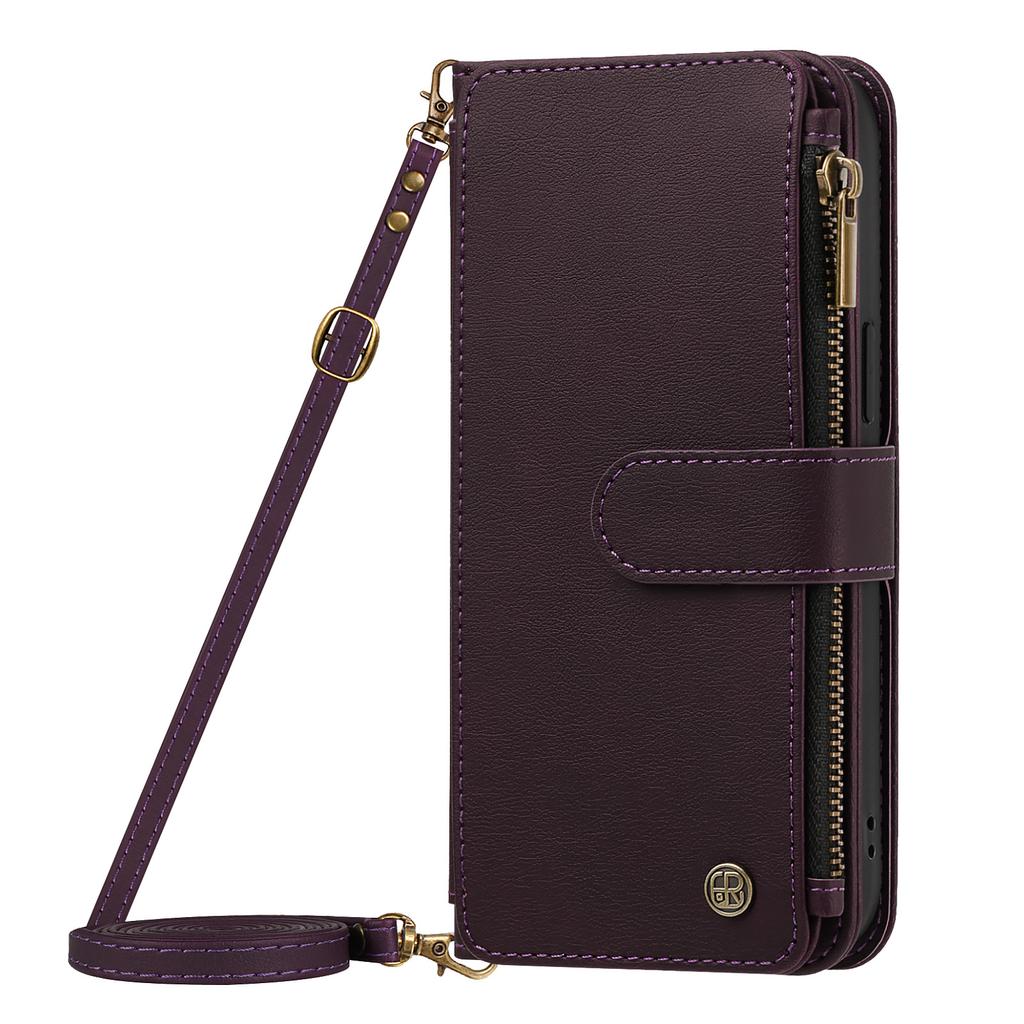 Wallet Case For OPPO Reno 16 16F 15 15F 14 14F 13 13F 12 12F 11 11F 10 Pro Max 6 5 5F 4 4F Lite Cover Zipper Crossbody & Clutch, 9 Card Slots