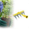Flower Bed Weeder Weeding Rake with High Carbon Steel Teeth Wooden Long