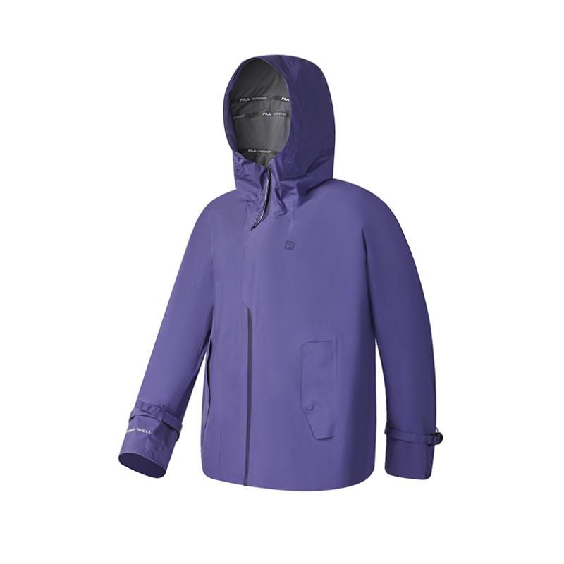 Fila Explore Series Comfortable Versatile Woven Hooded Jacket Women Jackets Dark-Purple A11W517722F-DP