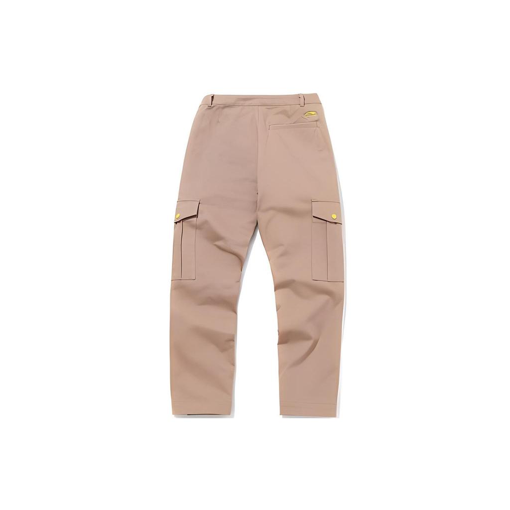 Li Ning X Line Friends Collaboration Multi-Pocket Casual Long Pants Women Bottoms Brown AKXQ546-2