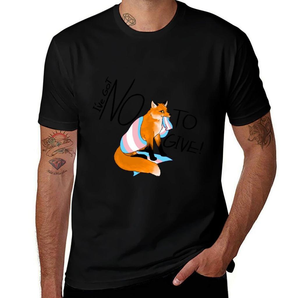 Pride Fox Trans Tshirt Casual Trendy Streetwear Tee Shirt Tshirt