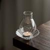 Zen Inspired Glass Candle Holder Retro Windproof Candlestick for Candles Home Desktop Ornament Minimalist Candlestick Room Decor