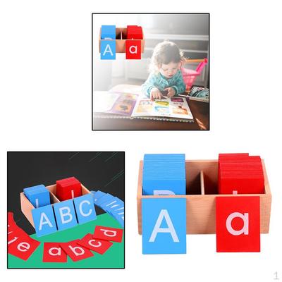 Montessori ABC dřevěná raná dřevěná tabule s velkými a malými písmeny, hračky pro děti