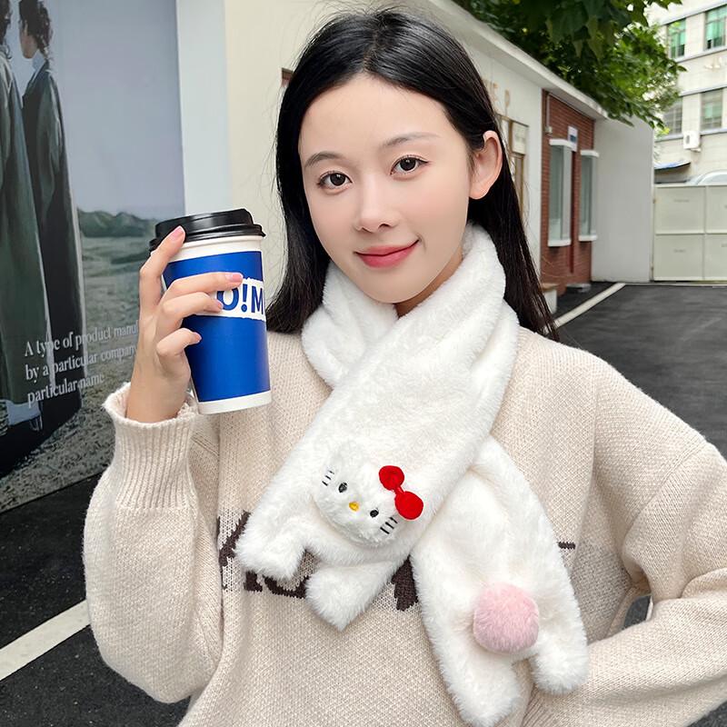 Women's Cute Plush Winter Scarves & Gloves Collection