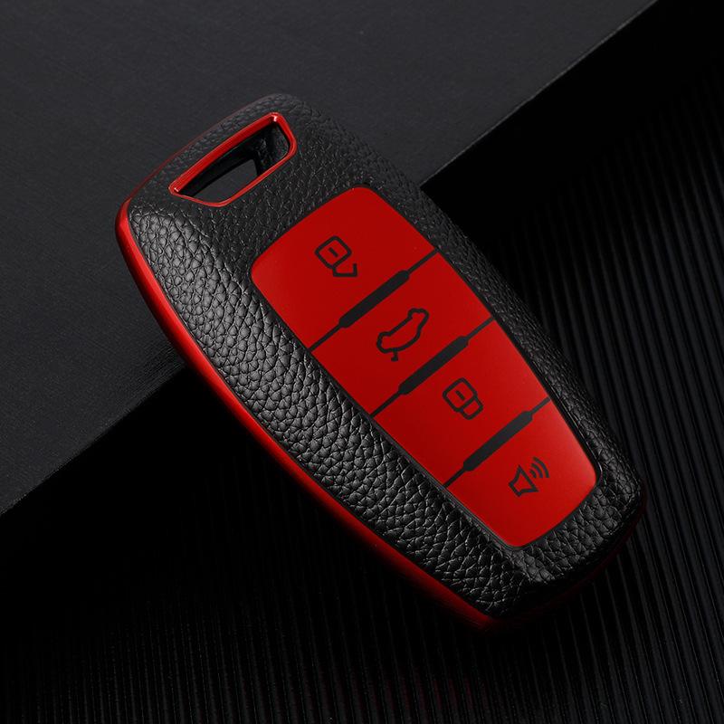 Compatible Key Case for Great Wall Haval H6 Coupe Sport, M6, H2, F5, H4 - Car Key Holder with Buckle